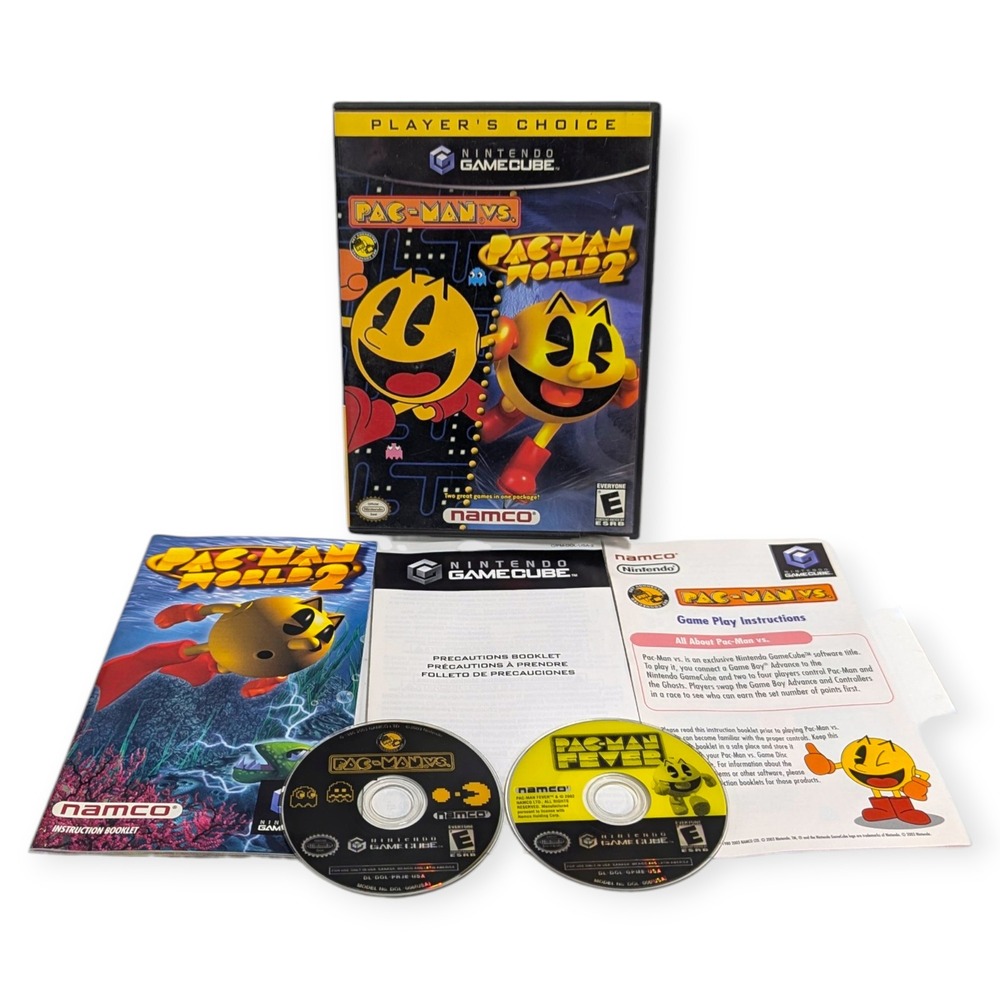 Pac-Man World 2 & Pac-Man Vs Nintendo GameCube Players Choice 2-Disc Bundle CIB
